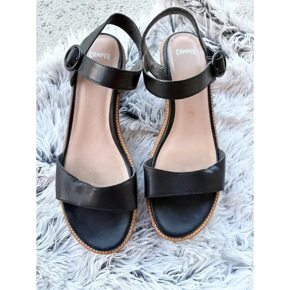 Camper‎ Damas Leather Wedge Sandals
